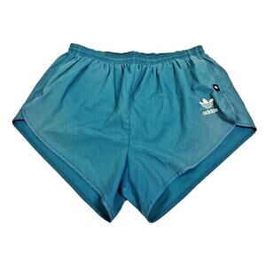 Vintage Adidas Trefoil Logo Green Men’s Sprinter Classic Shorts Soccer Lined Dra